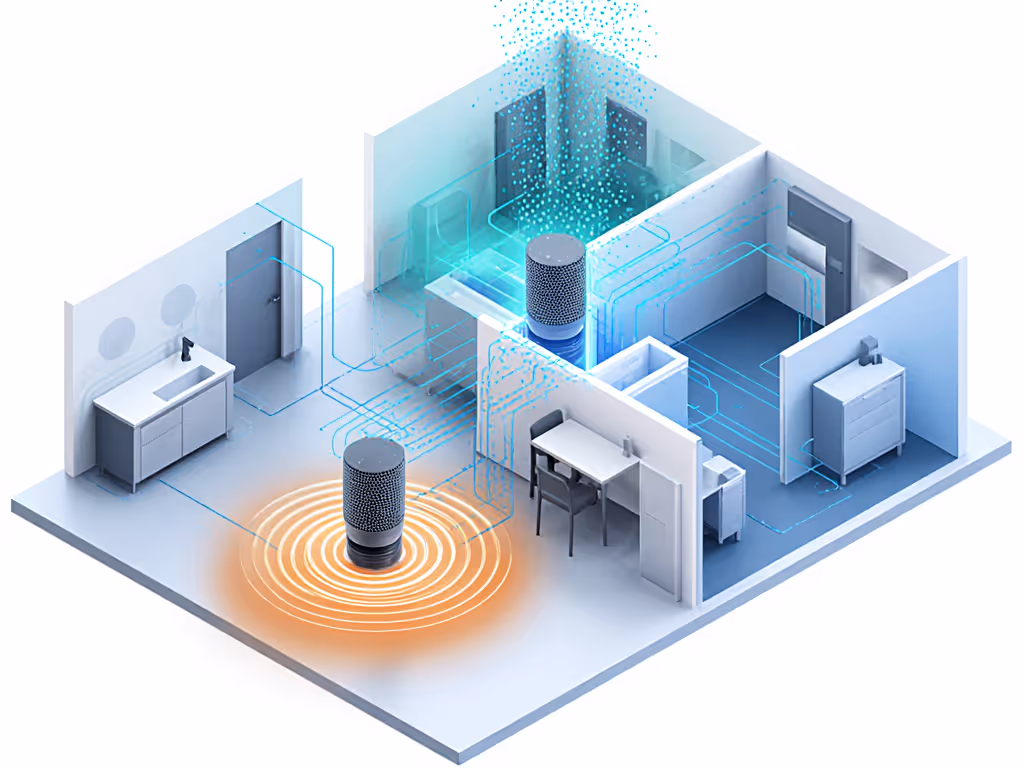 speaker_mic_array_with_vlan_segmentation_diagram